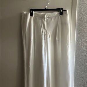 Worthington White Wide Leg Pants with Pleated Front NWT
